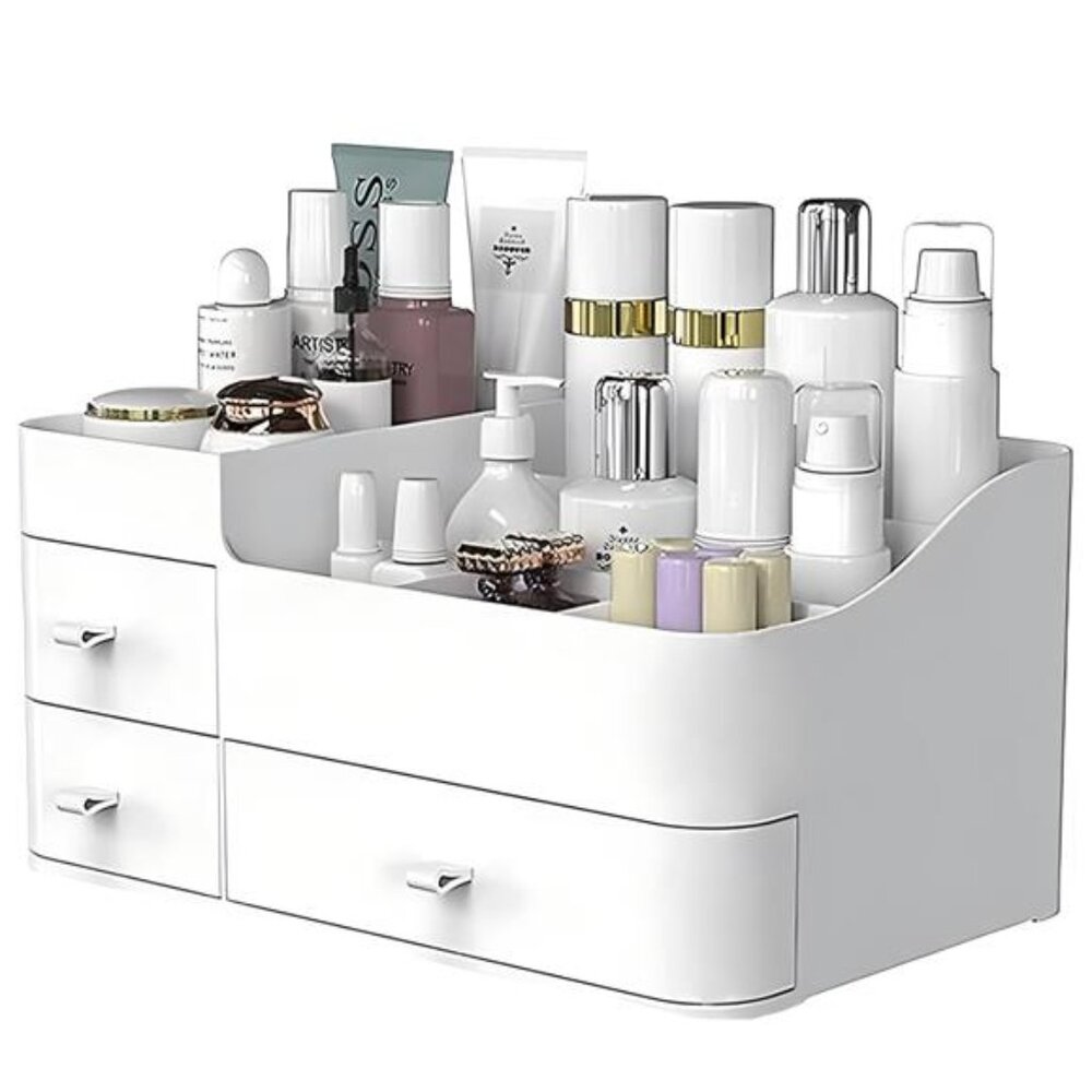 Makeup Organizer with Drawers,Large Capacity Countertop Organizer for Vanity